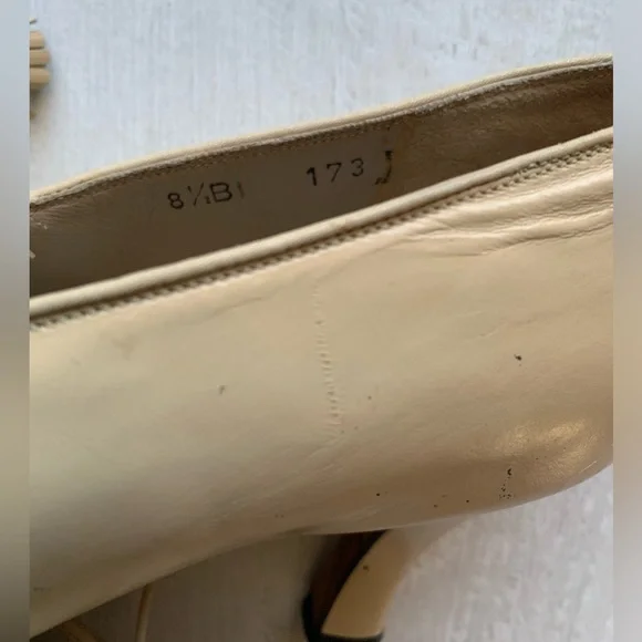 Vintage Salvatore Ferragamo lace-up heels Sz 8.5 - Picture 13 of 15